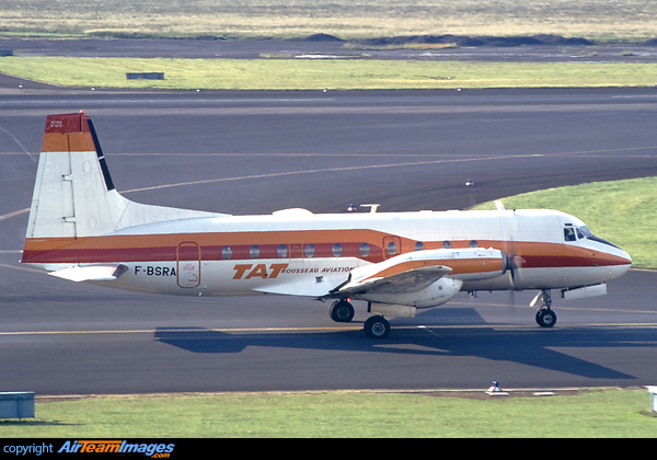 Combined TAT / Rousseau Aviation markings after merger Hawker Siddeley HS-748 Srs2A/2