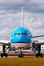 Head on with this KLM 777 after it arrives from Amsterdam.
