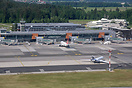 An aerial view of Ljubljana Airport
