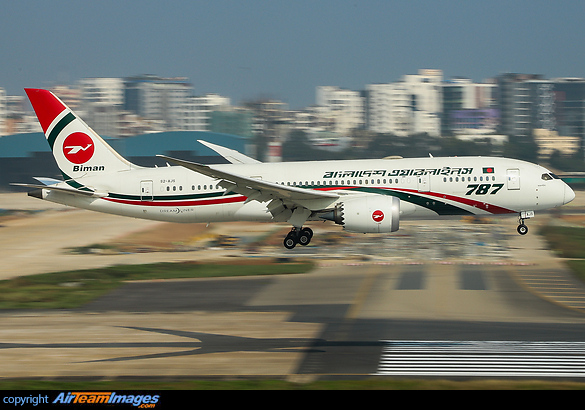 The very first Boeing 787-8 Dreamliner of Biman Bangladesh Airlines in bound Dhaka. The aircraft was delivered on June 19th 2018. This aircraft has a special MUJIB100 sticker beside her left front door. Boeing 787-8 Dreamliner