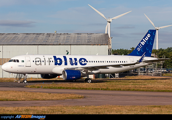 Recently out of Airbourne Colours paint shop is this AirBlue A320 which is due to join the fleet. Expected to take up the reg of AP-EDA as this aircraft transferred to Air Bahn before operations ceased. Airbus A320-214