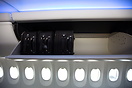 The large overhead lockers on the new Boeing 737-10 MAX