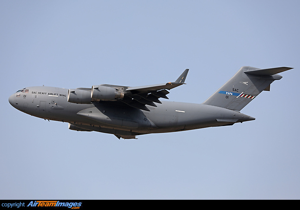 Operated by Strategic Airlift Capability (SAC) Boeing C-17A Globemaster III