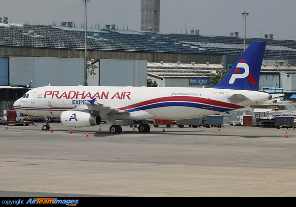 The first A320P2F freighter conversion, delivered to new airline Pradhaan Air Express. Airbus A320-232P2F