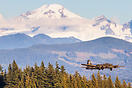 Ye Olde Pub takes off in front of Mount Baker.