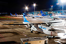 Night photograph of Air Europa's fleet at night at Madrid-Barajas' Ter...