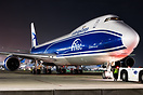 AirBridgeCargo Boeing 747-8F in Madrid.
