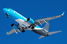 An Amazon Prime Air Boeing 737-8AS(WL) landing in Madrid after the not...