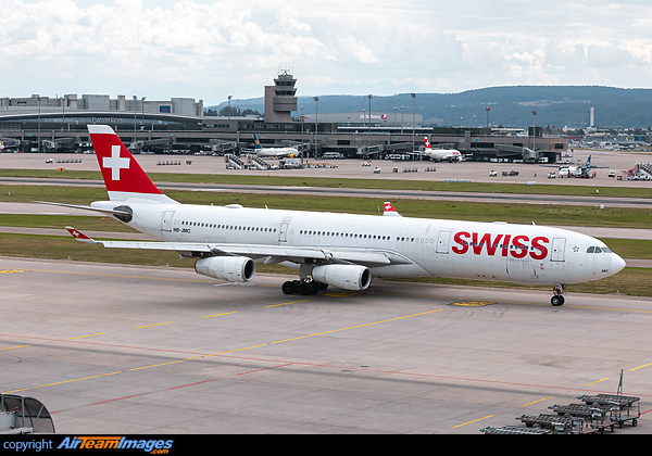 Future Edelweiss aircraft. Airbus A340-313X