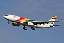 Delivery flight of the first Airbus A330-200 Pax from WOE. Former A6-E...