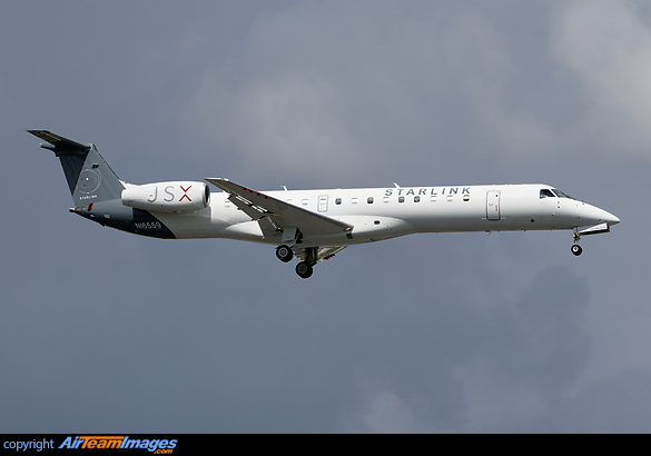 Promoting a collaboration with Starlink. JSX is the 1st airline to offer SpaceX's Starlink in-flight connectivity service. Embraer ERJ-145LR