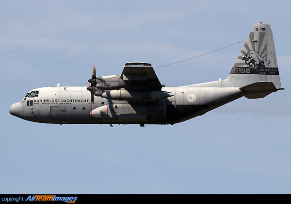 Special livery celebrating 25 years C-130 with 336 Squadron. Lockheed C-130H Hercules