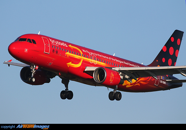 Entered in service 2 September 2022.
Painted in Red Devils / Red Flames special colours since 13 November 2022. Airbus A320-214