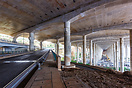 Concrete stilts construction under the runway of Funchal Madeira Crist...