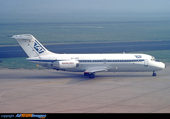 Basic SAS livery with additional Air Alpes markings on engines McDonnell Douglas DC-9-21