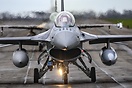 General Dynamics F-16AM Fighting Falcon taxies out for a Cobra Warrior...