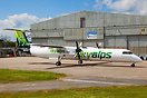 Ex- Flybe Dash-8 G-ECOP has emerged from Airbourne Colours paintshop i...