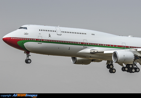 King of Oman onboard. Boeing Business Jet 747 VIP