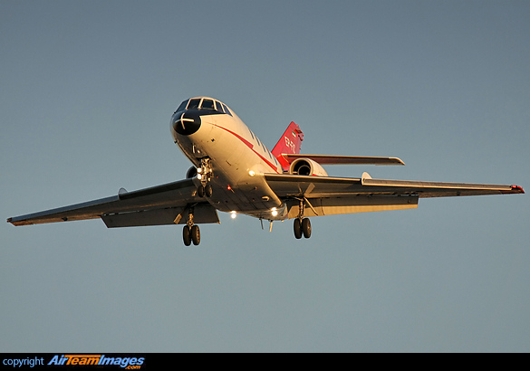 This aircraft crashed into Persian Gulf on 03 March 2014 during Navigational check of KIH airport. Dassault Falcon 20E