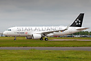 Fresh out of Airbourne Colours paintshop is Airbus A320 OO-SNQ in Brus...