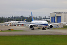 Taxiing out on her delivery flight from Everett to Guangzhou China