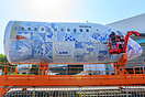 Special drawings on this MSN00004 A320 fuselage for the Airbus Family ...