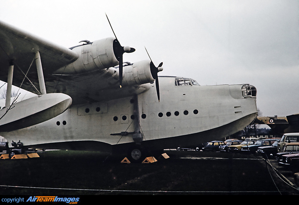 Displayed outside the Museum hangar just after reassembly, prior to being moved in to the hangar in 1978. Short Sunderland V