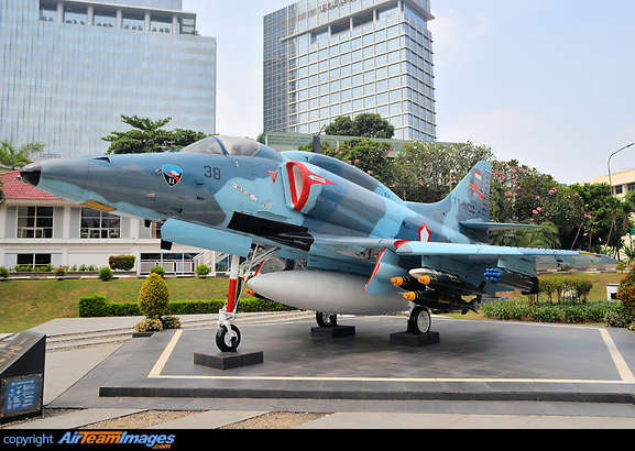 On display at the Satria Mandala Museum in central Jakarta Douglas A-4 Skyhawk