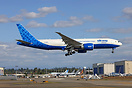 Silkway west airlines first Boeing 777F on her first flight