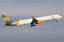 SkyLine Express adopted full new colors on one of its B757-300s