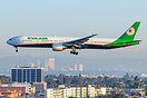 B-16708 EVA Air Boeing 777-35EER landing at Los Angeles International ...