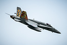 New tiger livery for Swiss Air Force F-18 J-5011 seen here arriving in...