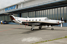 On the Flight Test apron at the Pilatus factory, a brand new aircraft ...