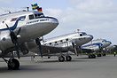 Very nice classic propliner line up during the Hamburg Airport Days 20...