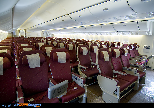 Economy class cabin Boeing 777-35R/ER