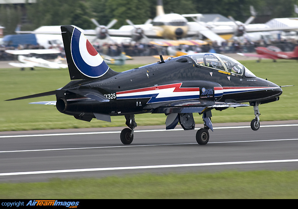 About to get airborne in front a packed Duxford crowd British Aerospace Hawk T1