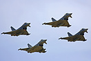 The Typhoons of Spain - UK - Italy - Germany in formation at an Airsho...