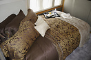 Boeing BBJ main guest bedroom.