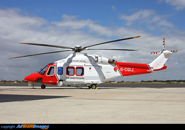 A new type to be seen over the South Coast, as the AW139 takes the role previously covered by the S-61. AgustaWestland AW-139