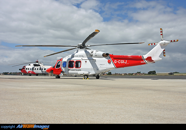 Old and new together as the AW139 takes over the watch for the Solent Coastguard. AW139 and S-61