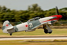 This Yakovlev - Yak-3 departs LCY during the 2008 'Fun Day'.