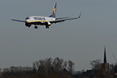 Passing over the church at Bickenhill while on final for runway 33.