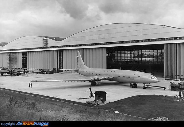 Role out of the Bristol Brabazon prototype aircraft in December 1948. Note the RAF Avro Lancaster to the rear. Bristol Brabazon
