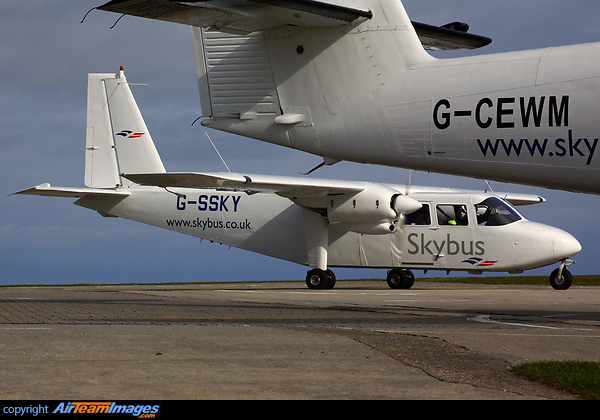 Skybus use a fleet of Islanders and Twin Otters to connect the Scilly Isles to mainland UK. Britten-Norman Islander