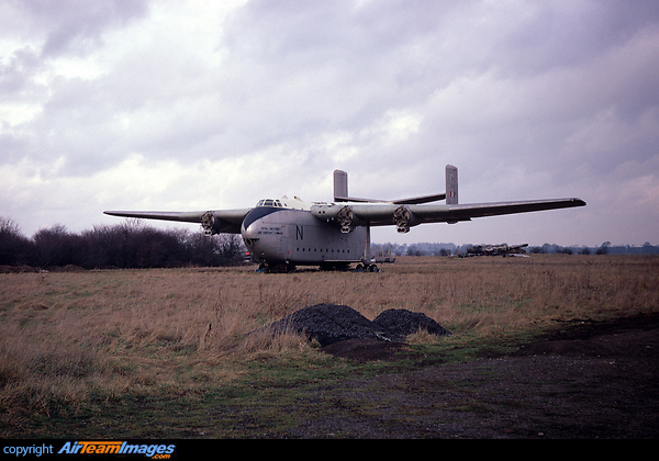 Blackburn Beverley C1 XH123 WFU with scrapping already started & a very sad sight - ex 'N' of 47 squadron Blackburn Beverley C1