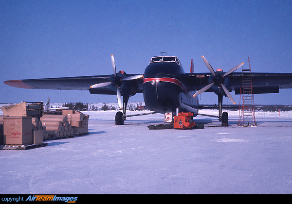 With the heater ducting removed from the open hatch beneath the nose, the cargo is about to be loaded Bristol Freighter Mk31