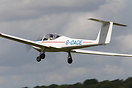 A Valentin Flugzeugbau Taifun 17E motor glider on final to land at Wyc...