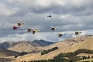 Very rare to see 7 Triplanes in formation and an SE5 in the back groun...