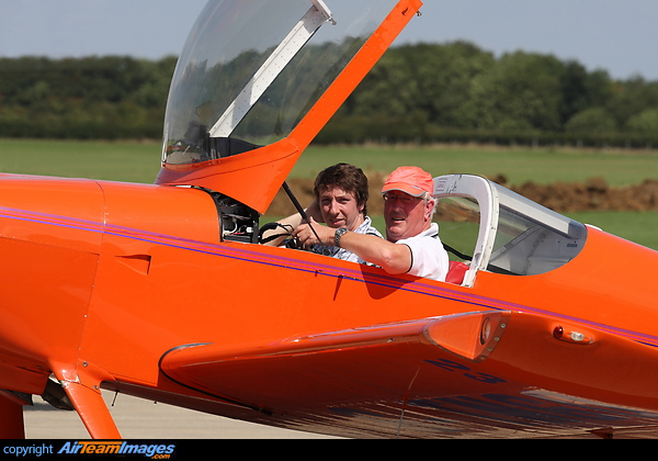 The (provisional race winner) of the 2009 Kings Cup Air Race Richard Marsden in his Vans RV-6 G-TNGO (Race 23) and navigator Tom Marsden Van's RV-6