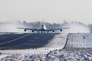 An earlier diverted Heathrow BA Boeing 747 starts it's take off run wi...